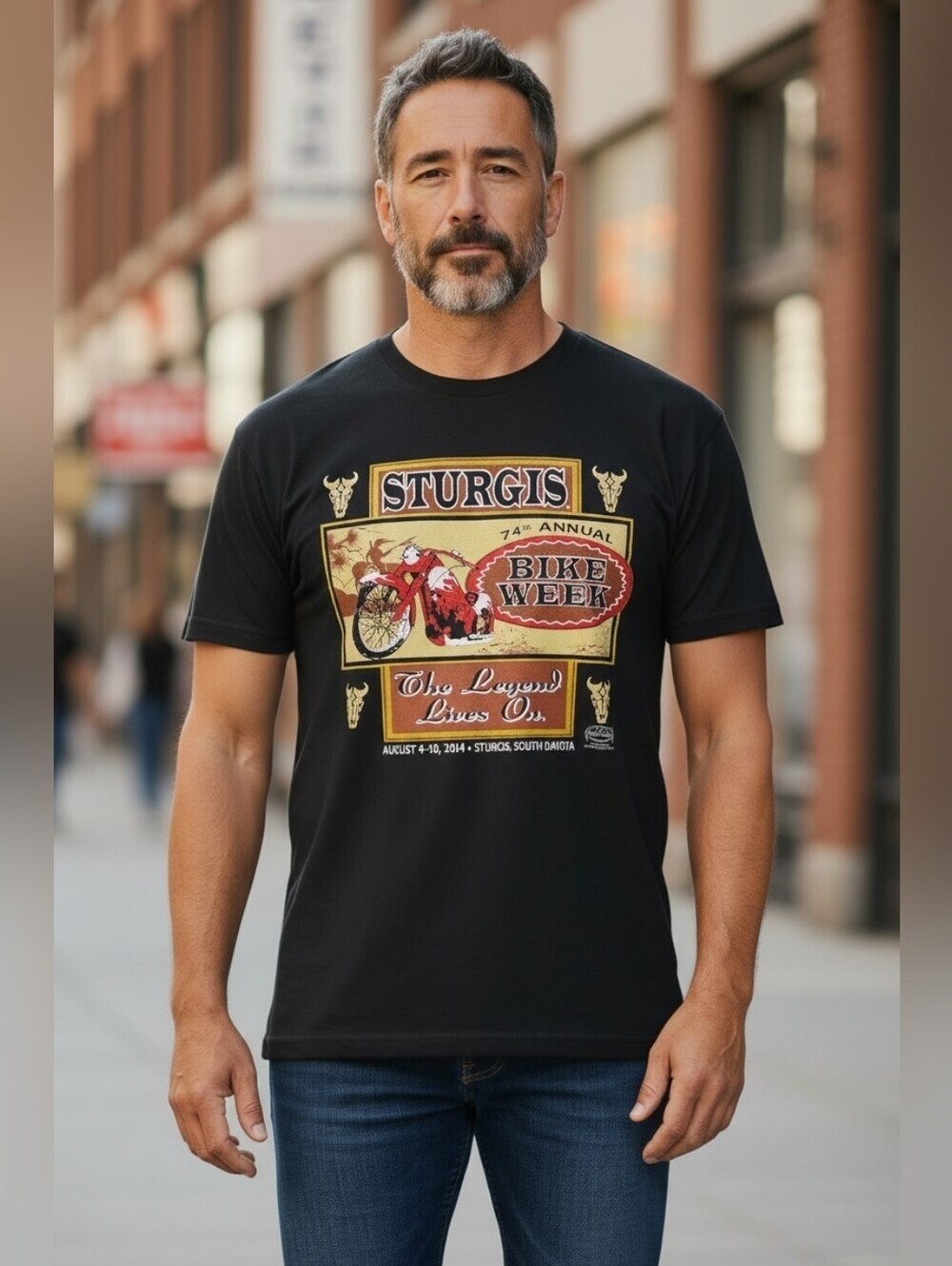 sturgis Men's Size 2XL 74th Bike Week Motorcycle Rally Shirt 2014